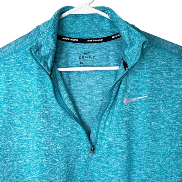 Nike Pullover Half Zip Long Sleeve Running Jacket Teal Blue Green Dri-Fit Small - Picture 3 of 7